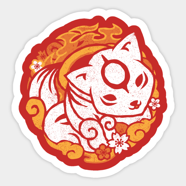 Okamiden Chibiterasu Sticker by shoden